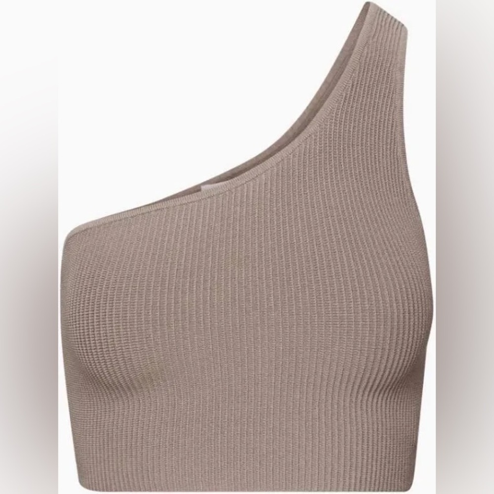 Babaton Sculpt Knit One-Shoulder Cropped Tank
